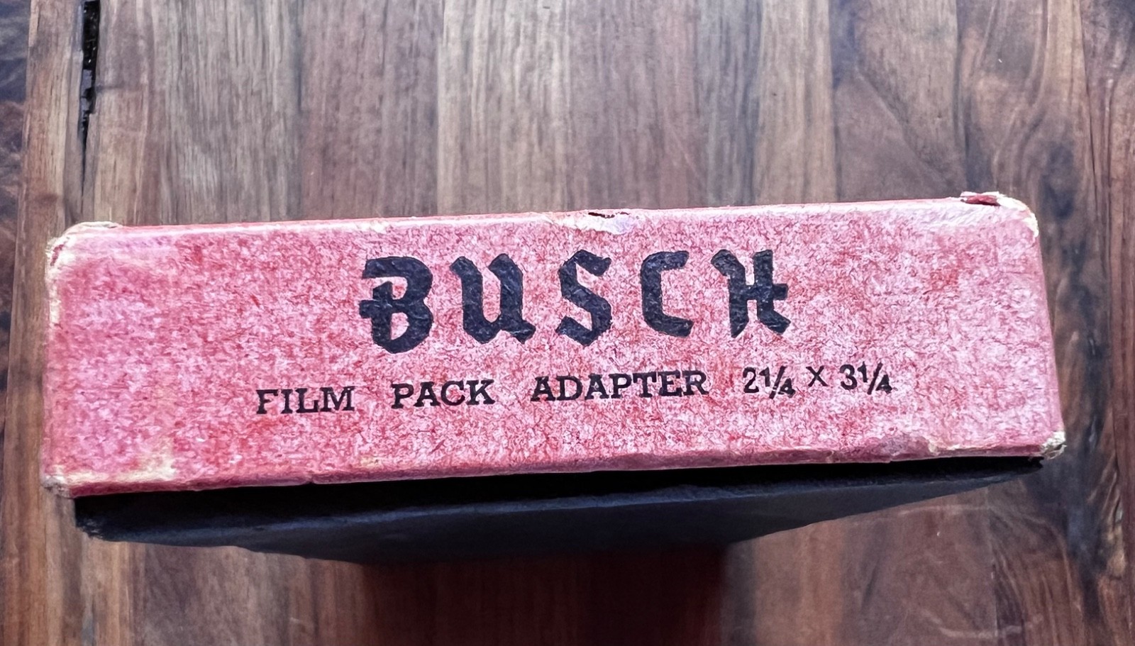 Vintage 1940s Busch Pressman 2×3 Film Pack Adapter 2 1/4 x 3 1/4 Box Manual Vg