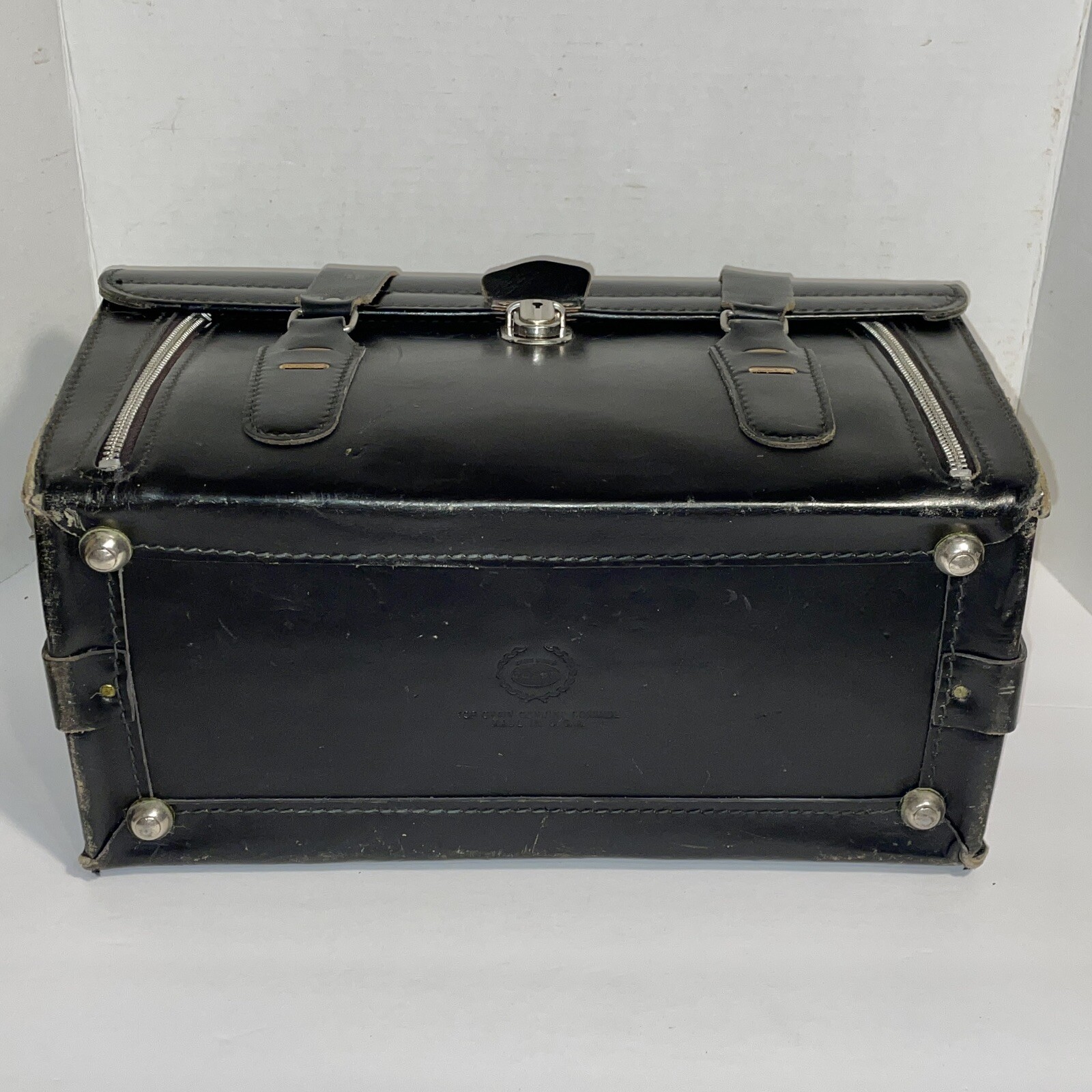 Vintage Coast Photographers Camera Bag Top Grain Cowhide Black Leather USA Made