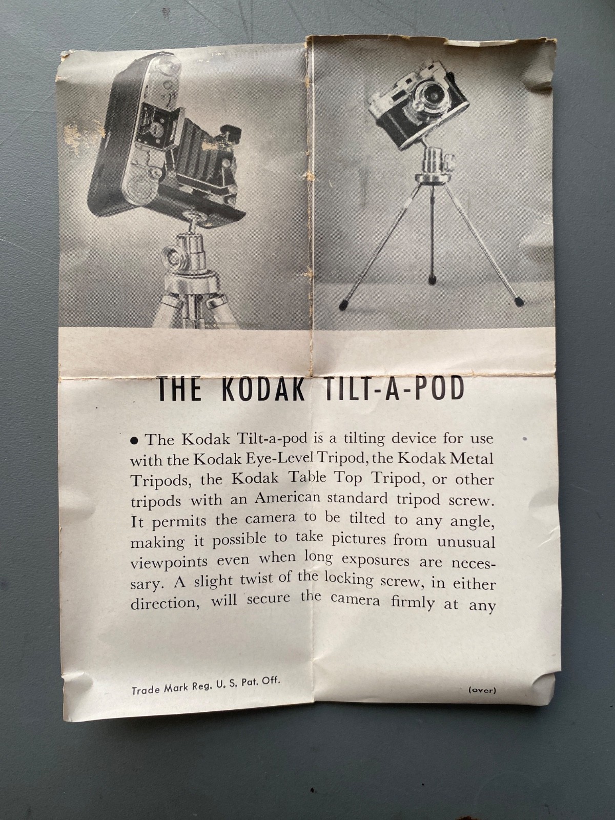 vintage Kodak Tilt-A-Pod unused with original box and product sheet