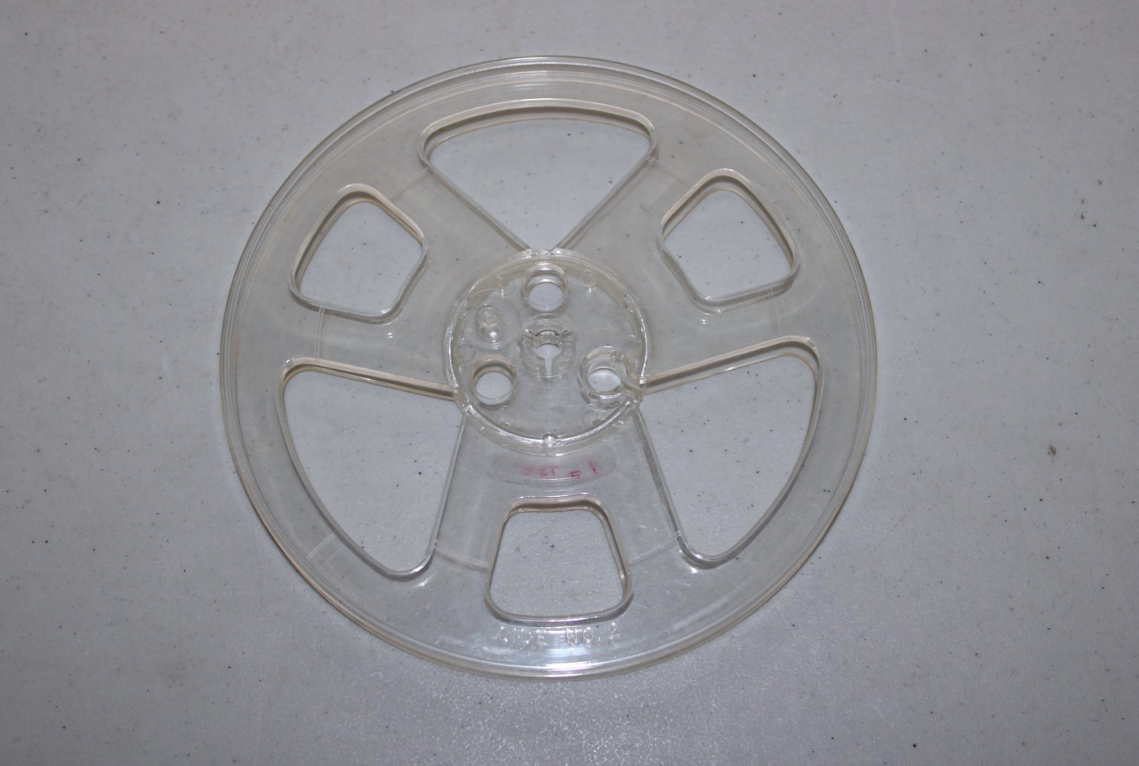 Vintage 7″ (Diameter) Blue Metal Film Canister Case w/ Emtpy Plastic Reel