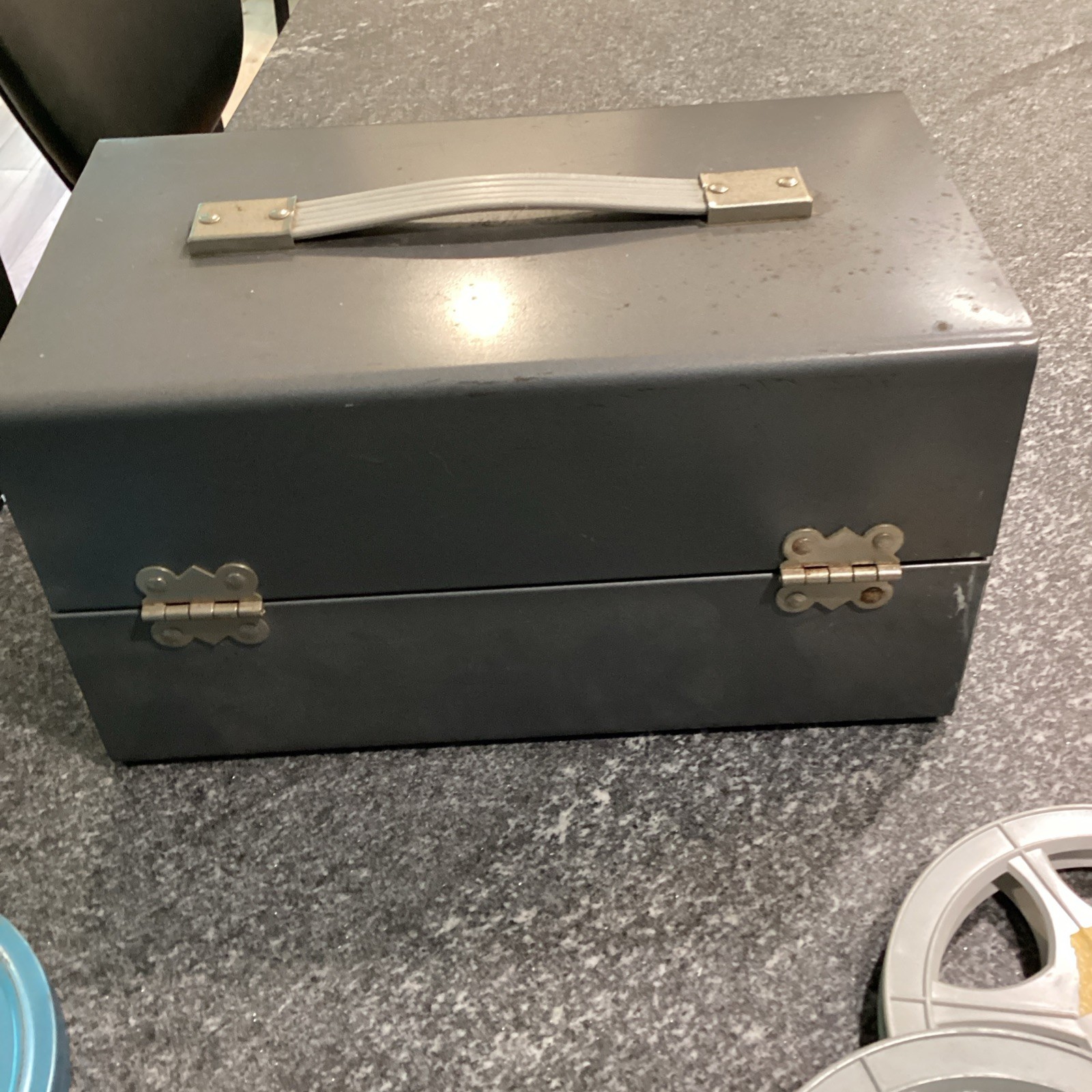 Vintage Wards 8mm Movie Film Storage Case with 7 Reels and 1 Film Canister