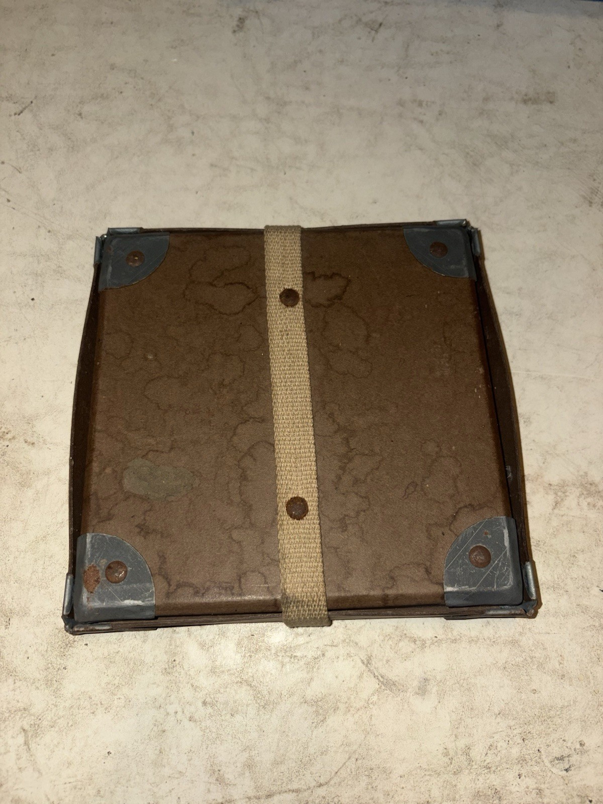 Vintage Goldberg US Mail Postal Shipping Case Carton w Strap Film Reel 1930’s