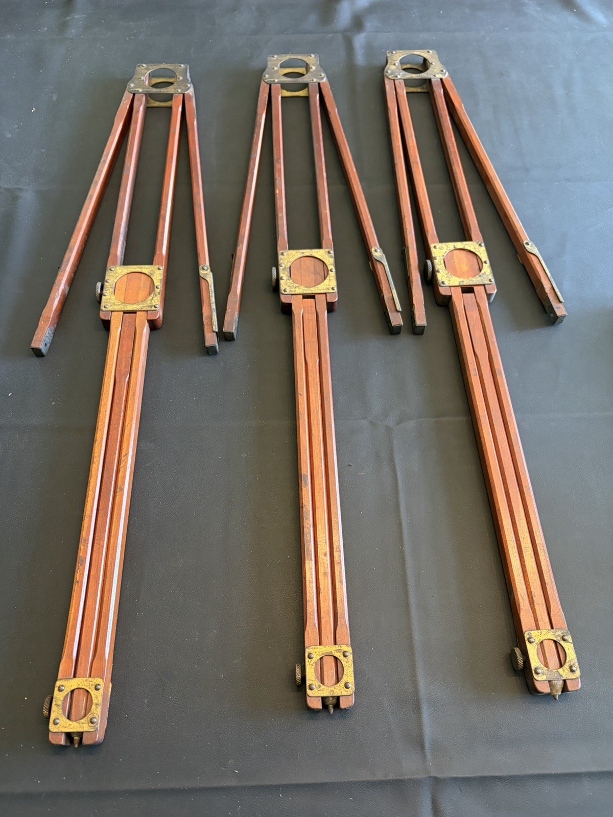 Antique Folmer & Schwing Crown No. 2 Tripod Legs Set of 3 Pat 1903 Camera Parts