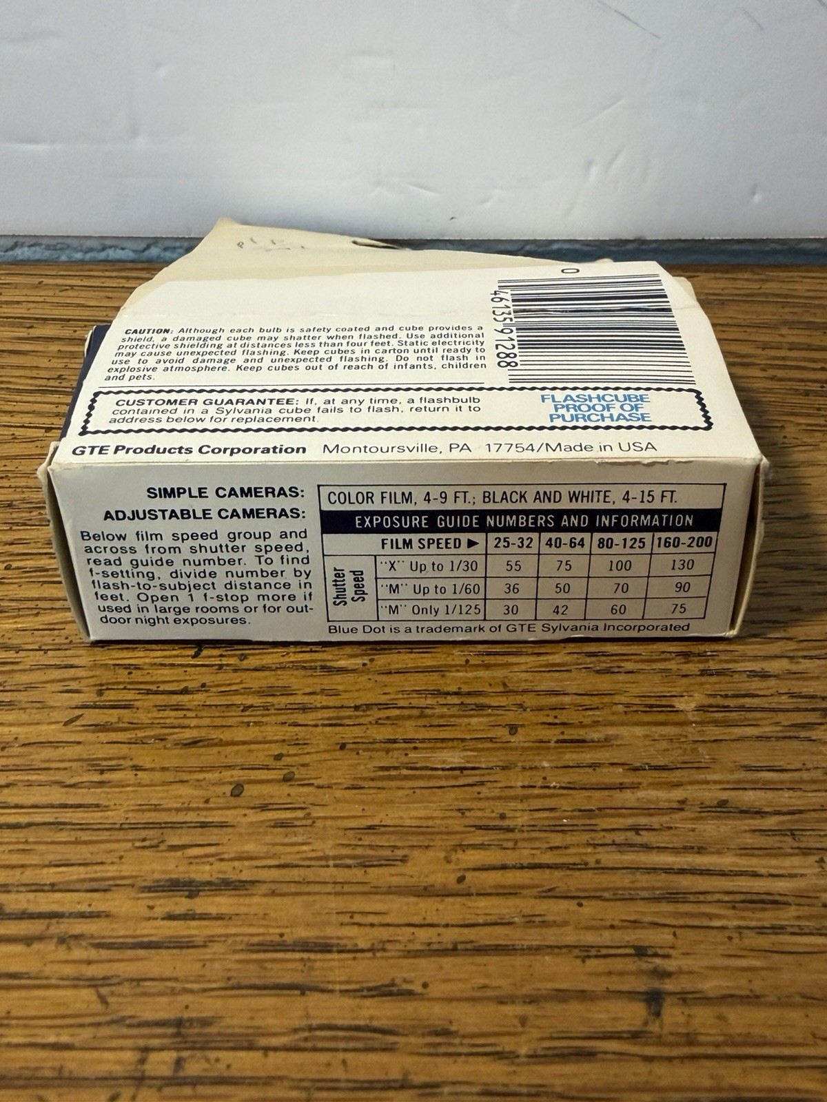 Vintage Sylvania Blue Dot Flashcubes 3 Cubes 12 Flashes GTE New Old Stock NOS