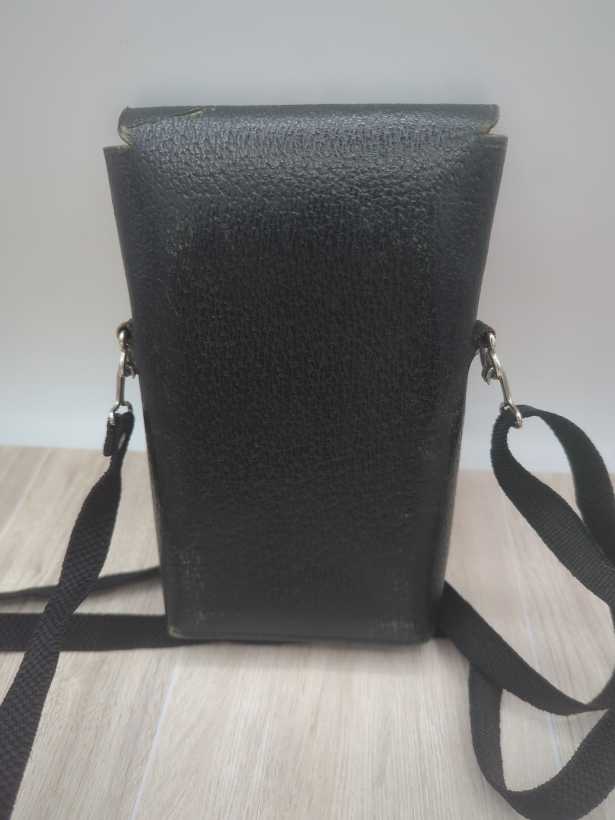 Antique Kodak Camera Bag Black Leather 7″ Long