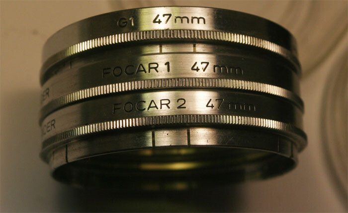 Voigtlander Germany Slip on type 47mm Focar1 Focar2 & G1 Filters Clean