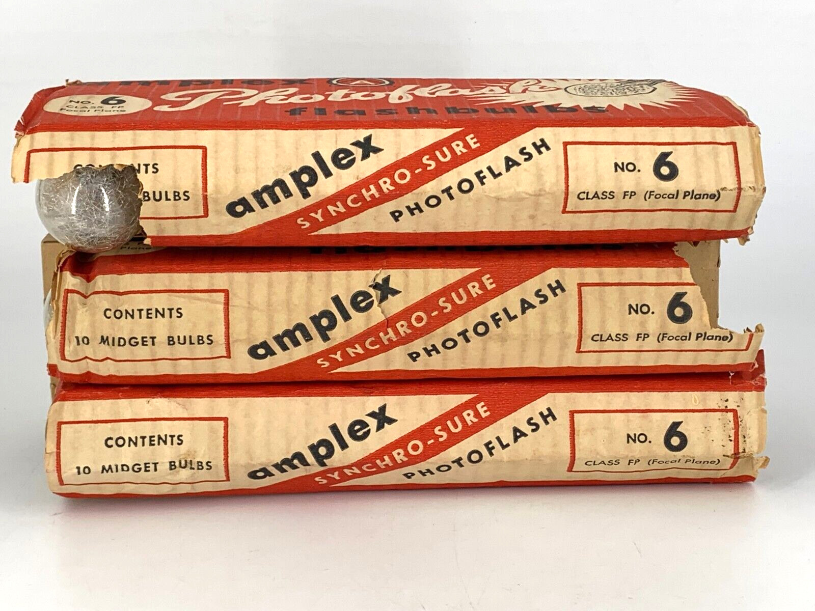 (29) Amplex No. 6 Sychro-Sure Photo Flash Bulbs