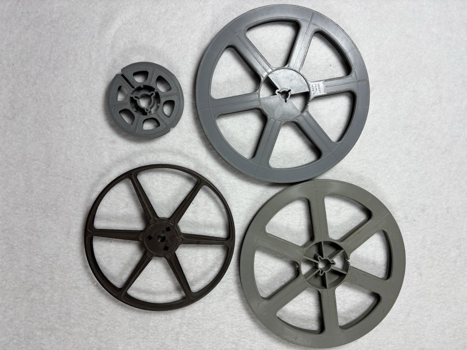 Lot of 10 Vintage Film Reels Mixed Sizes Empty Movie Theater Decor Props