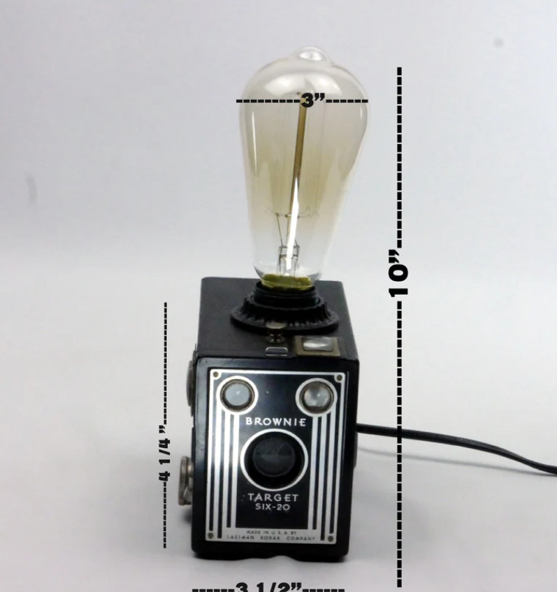 Vintage Camera Lamp Retro Film Camera Accent Light Photography Decor