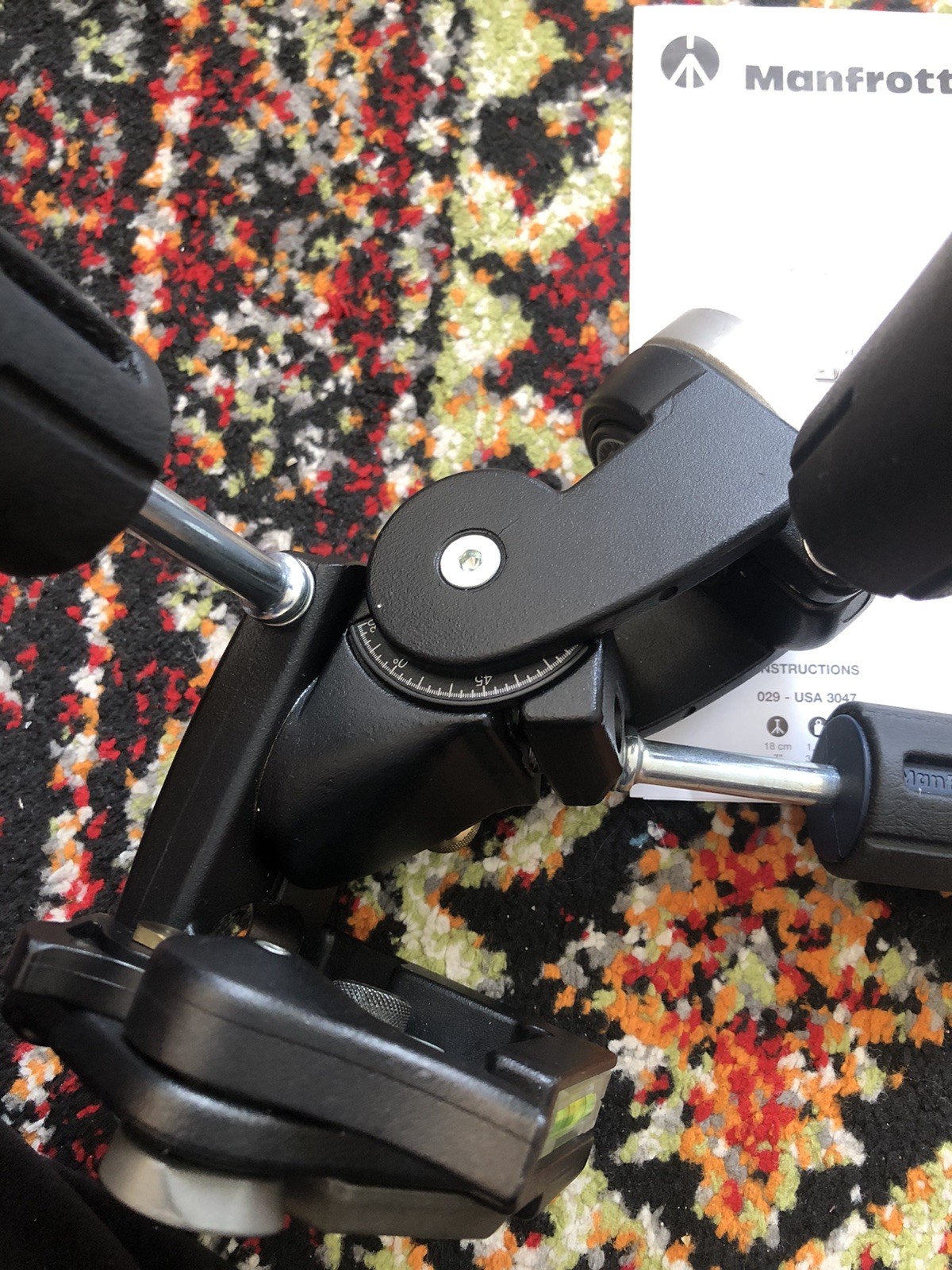 Manfrotto 029 Three Way Pan Head With QR Plate