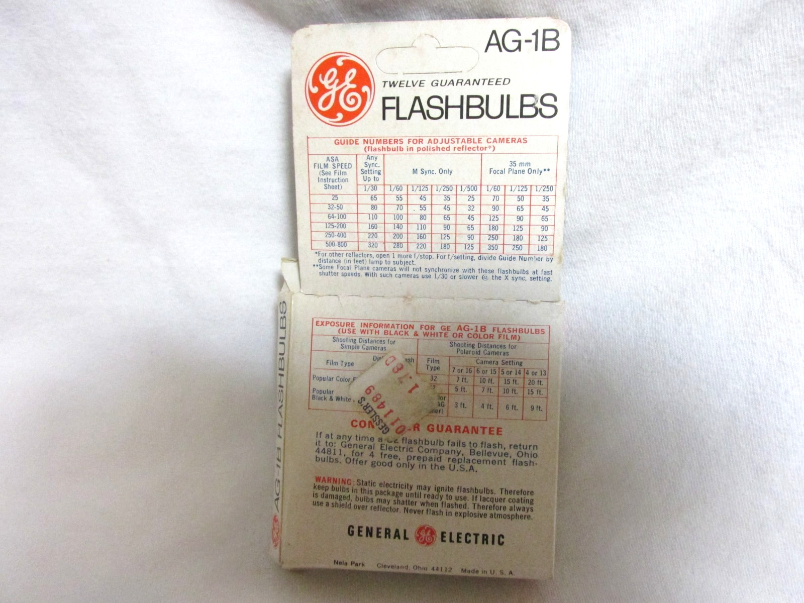 VINTAGE SYLVANIA AG-1B FLASH BULBS EMPTY KODAK INSTAMATIC CAMERA PHOTO