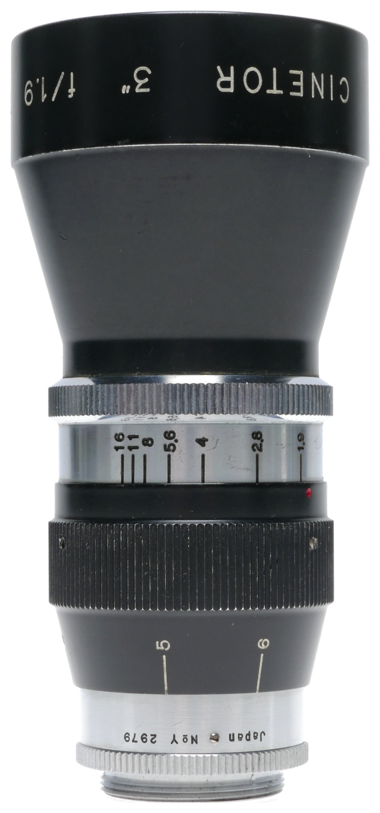 Cinetor 3 Inch f/1.9 Telephoto C-Mount Lens fits Bolex H16 Movie Camera