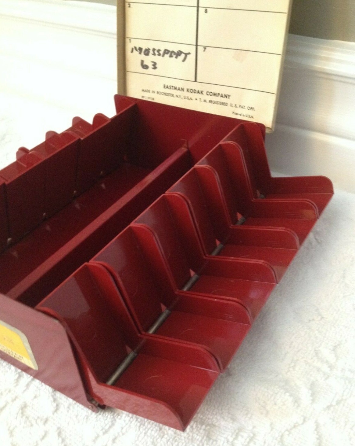 Vintage 1950’s Eastman KODAK Co. Mounted Slides File-Box w Index-Card, Label