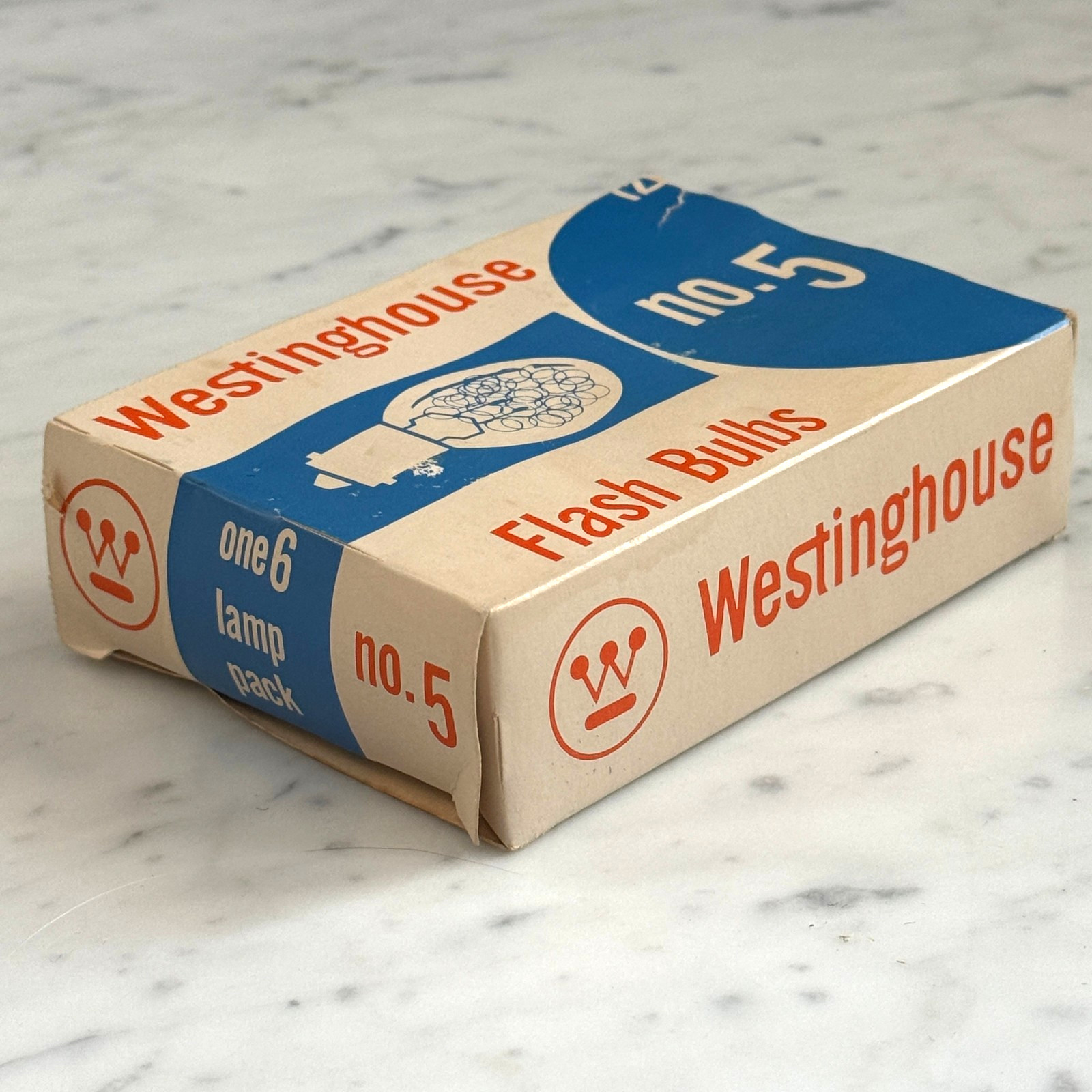 Vintage Westinghouse No. 5 Flash Bulbs (6) w/ Original Box – M5 Press 25