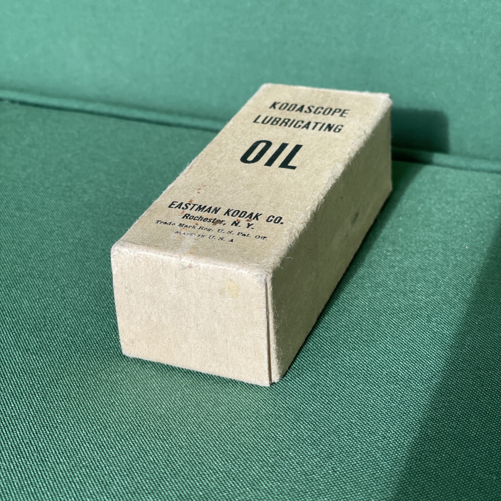 Vintage Kodascope Lubricating Oil Bottle Original Box