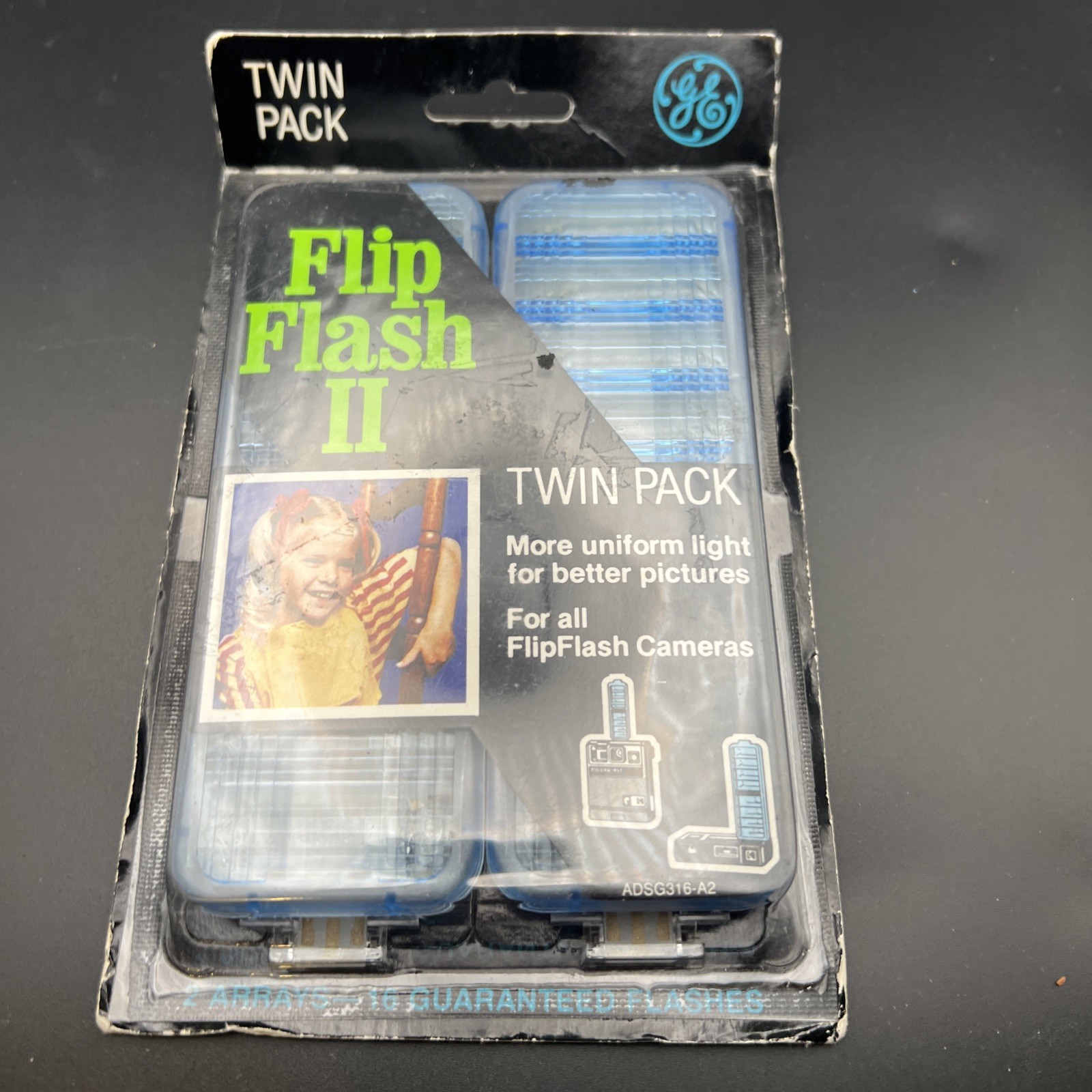 Vintage GE Flip Flash II 2 Twin Pack Flash Packs for FlipFlash Cameras
