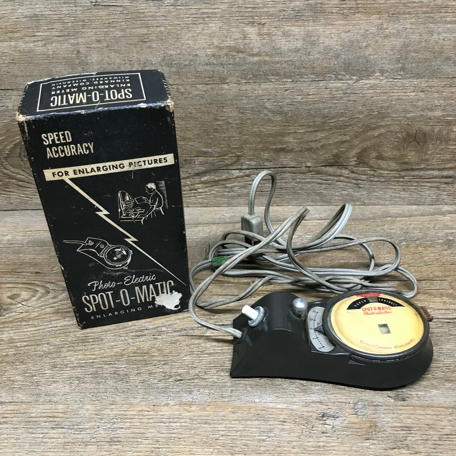 Photo-Electric Spot-O-Matic Photo ENLARGING Meter Vintage Kinnard Company