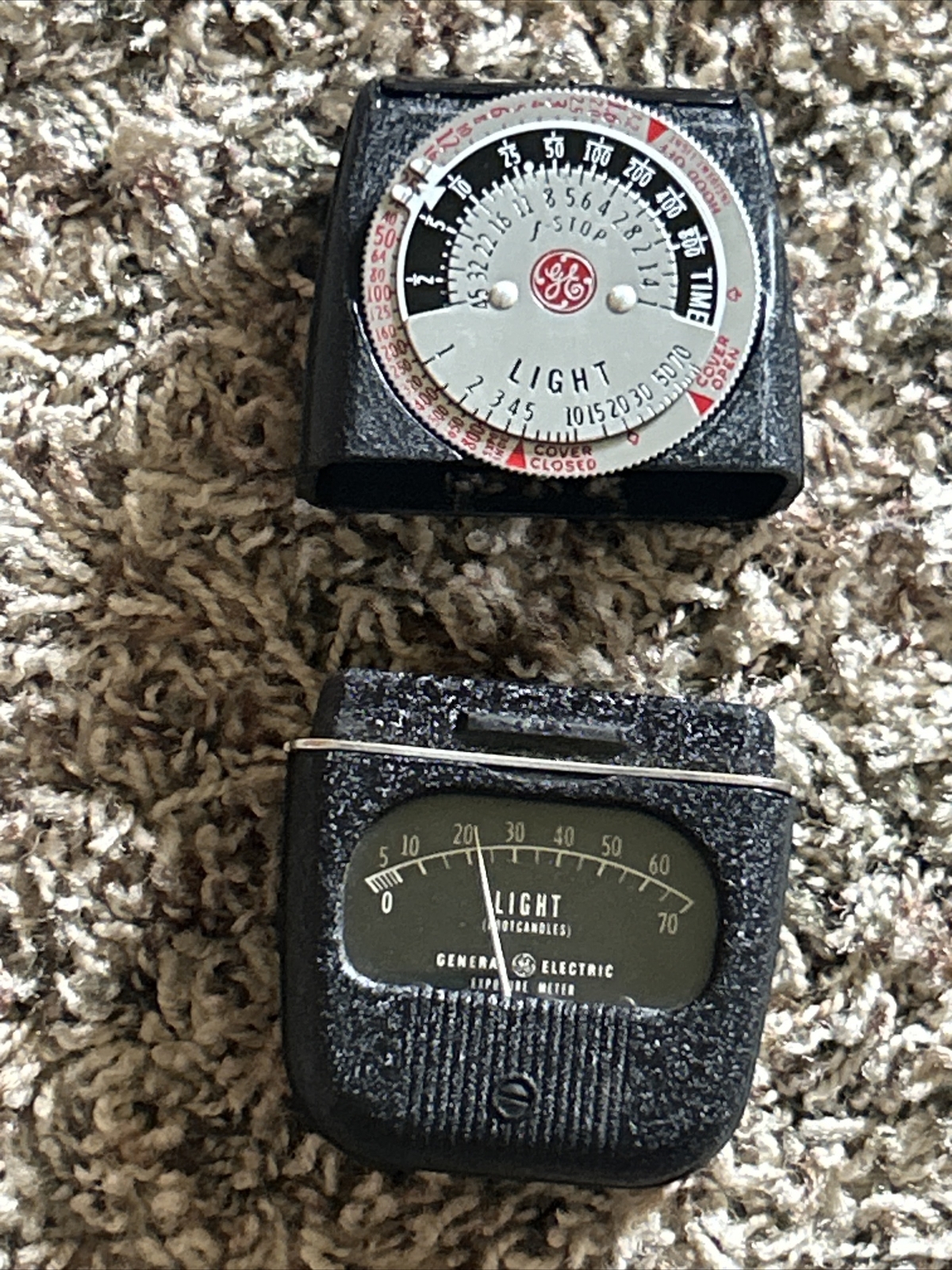 VTG GE Light Meter General Electric W/ Leather Case Type DW-68 Exposure TESTED