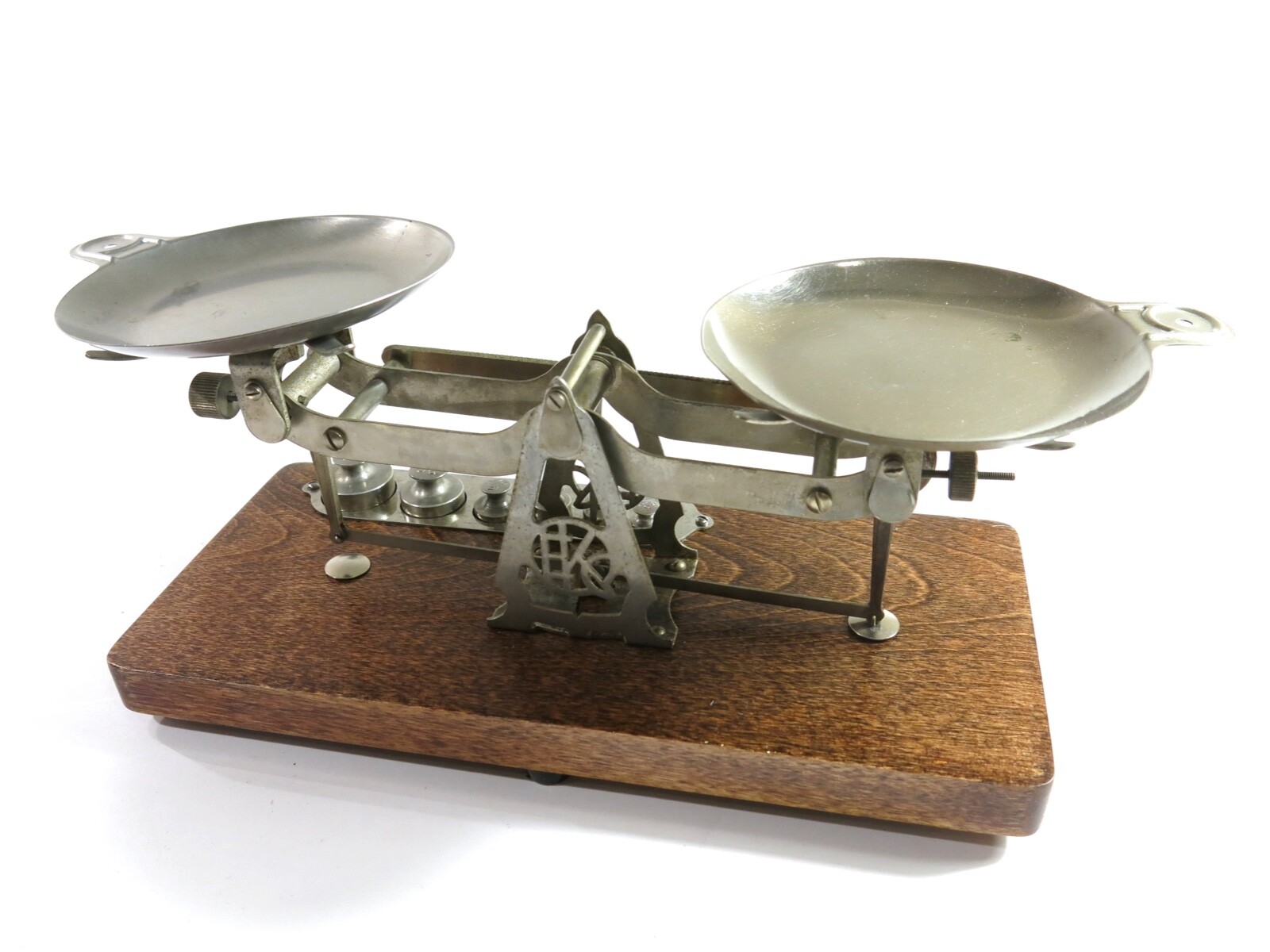 RARE Antique Kodak Studio Scale with Metric Weights and Pans — Refinished Base