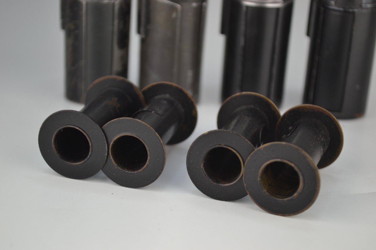 SET OF FOUR SOVIET USSR METALLIC RELEASE SPOOLS
