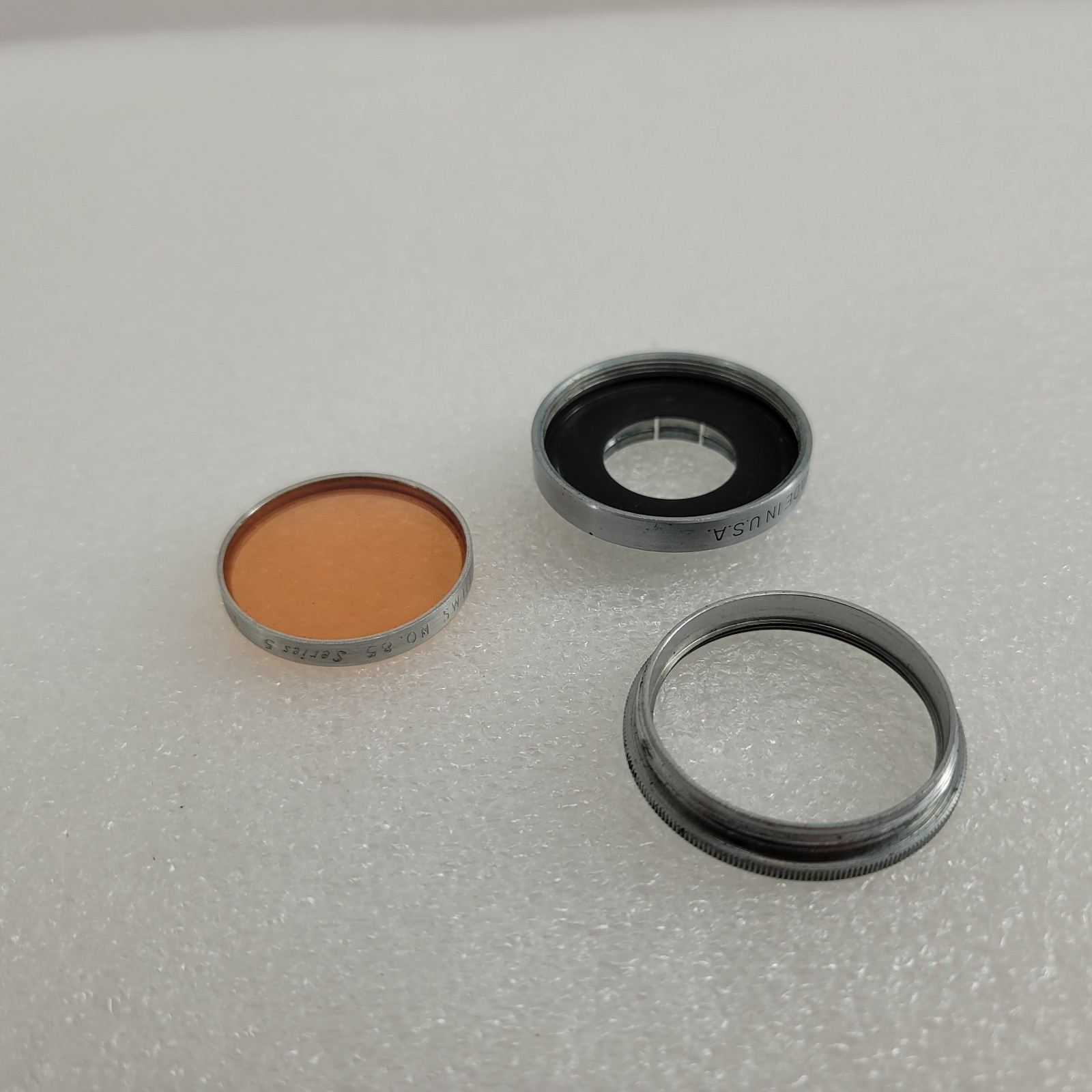 VINTAGE KODAK SERIES V FILTER ADAPTER RING 3/4 IN. 19MM Plus Daylight Filter