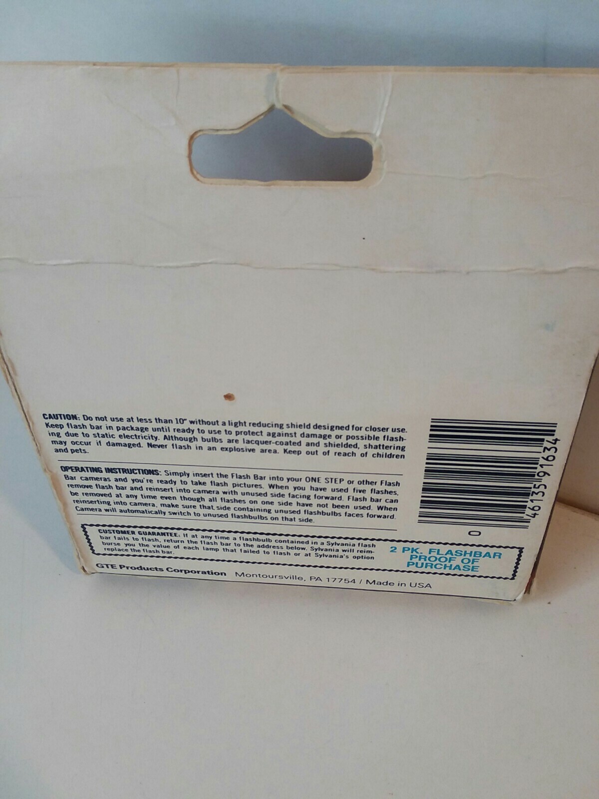 GTE/Sylvania Blue Dot Flash Bar 10+ Missing One side view photo