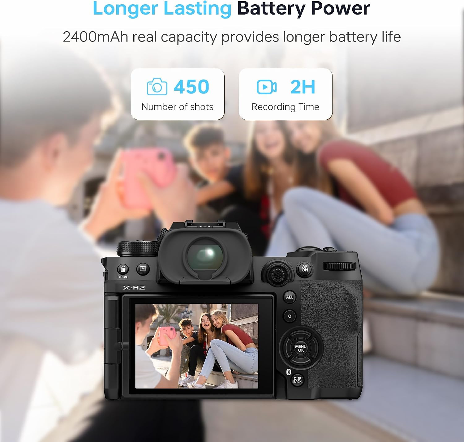 2 Pack NP-W235 2400Mah USB-C Replacement Camera Battery Type-C 2.5H Fast Chargin