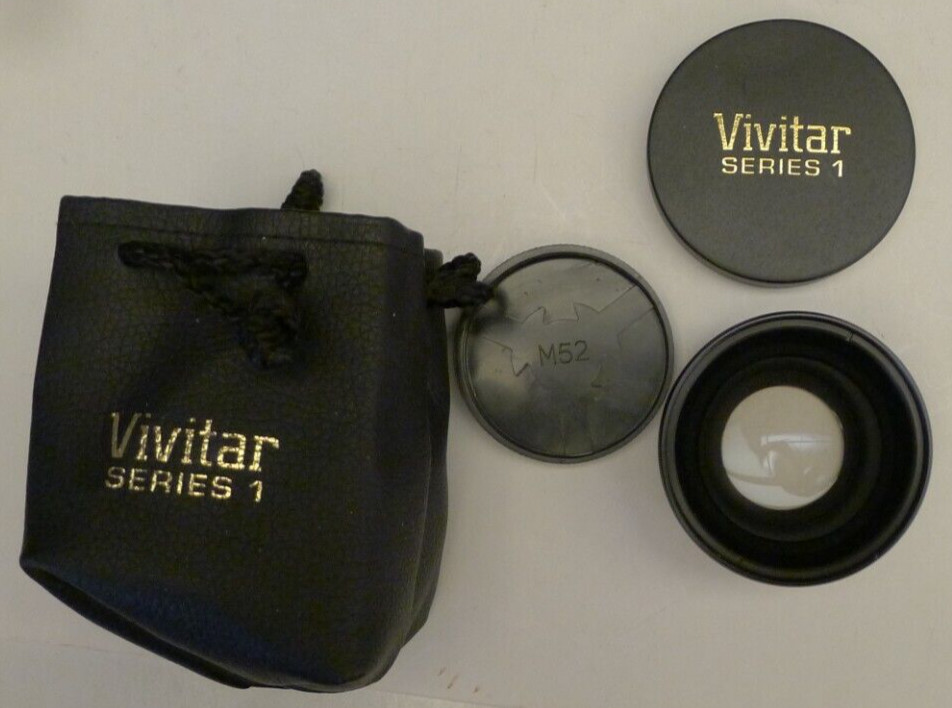 Vivitar 52mm 0.43x Professional HD Wide Angle Lens Macro +Lens Caps&Matching Bag