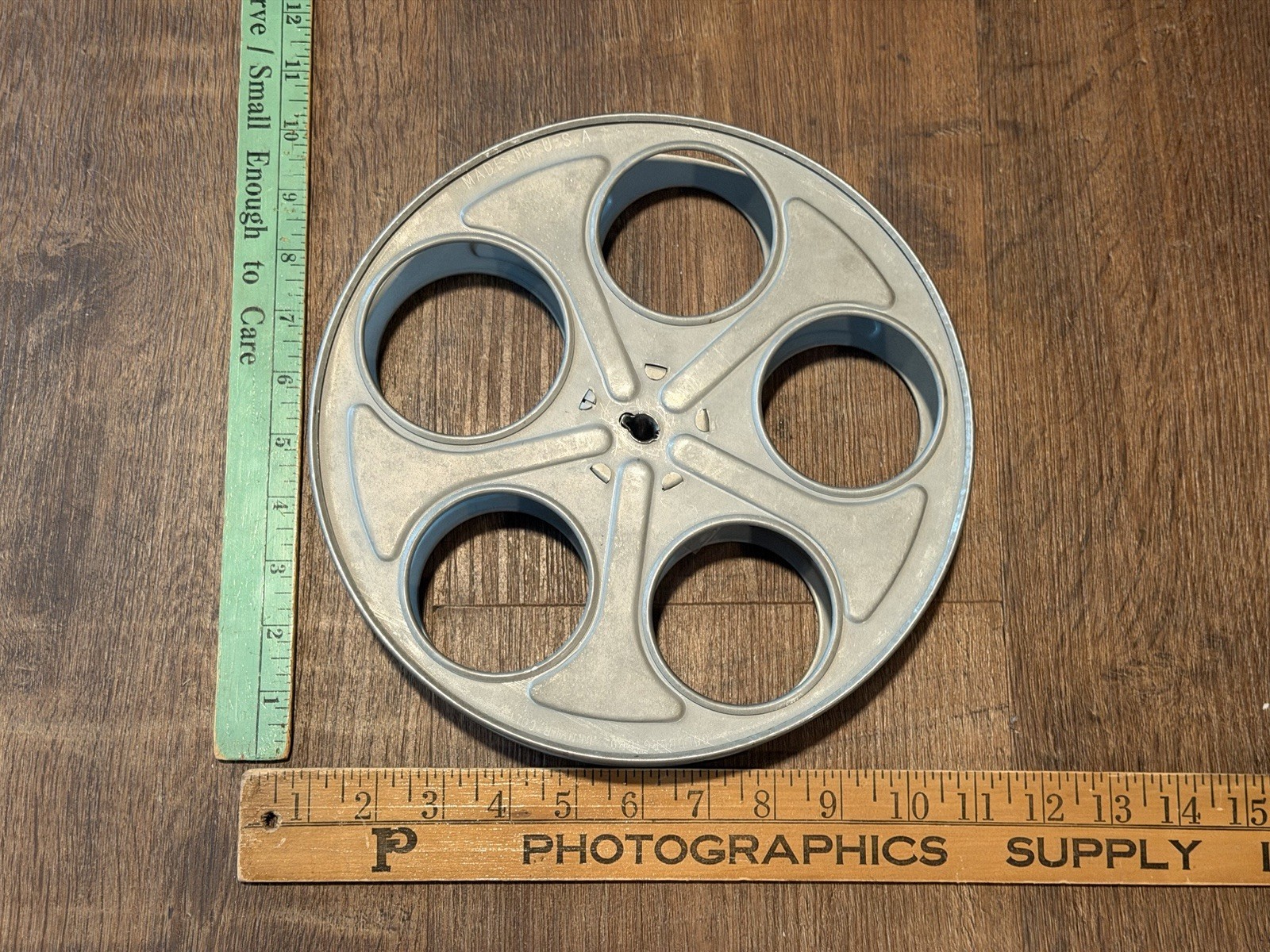 Vintage Goldberg Brothers 35mm 10 Inch Metal Film Reel, Denver Colorado USA