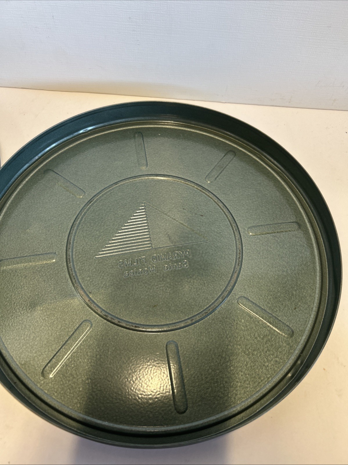 Vintage 10.5” Metal 16mm Film Reel Empty Canister Casual Ties Casualties Pyramid