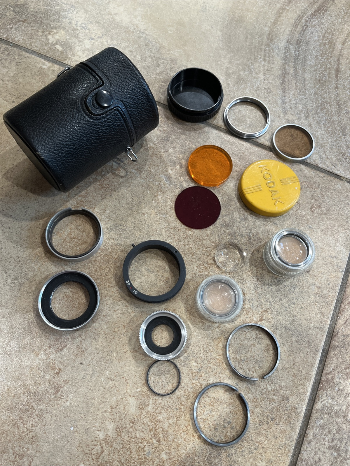 Vintage Kodak Adapter Ring Series V, Case Lens