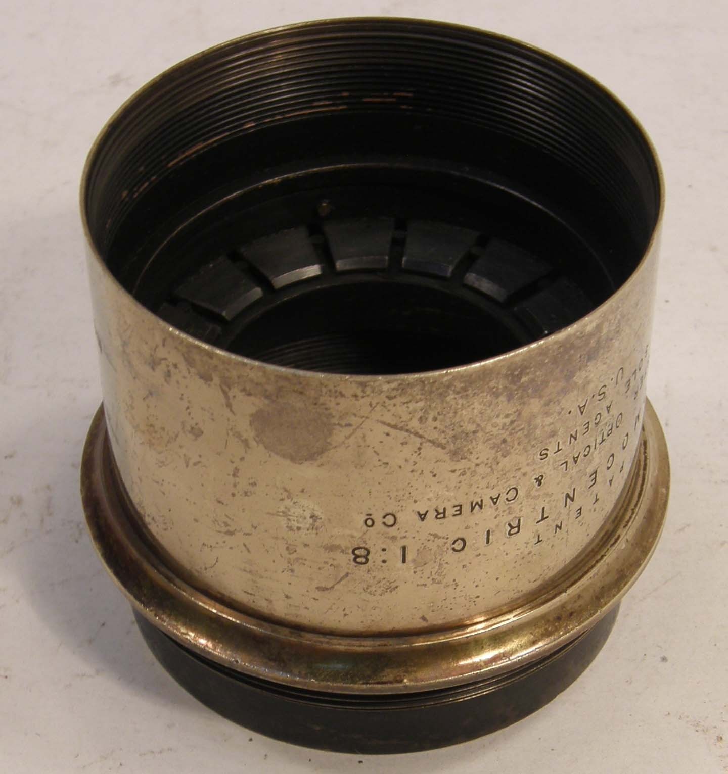 VINTAGE BRASS MOUNT ONLY 12in/1:8 ROSS LONDON No 6118 4 HOMOCENTRIC LENS AS-IS