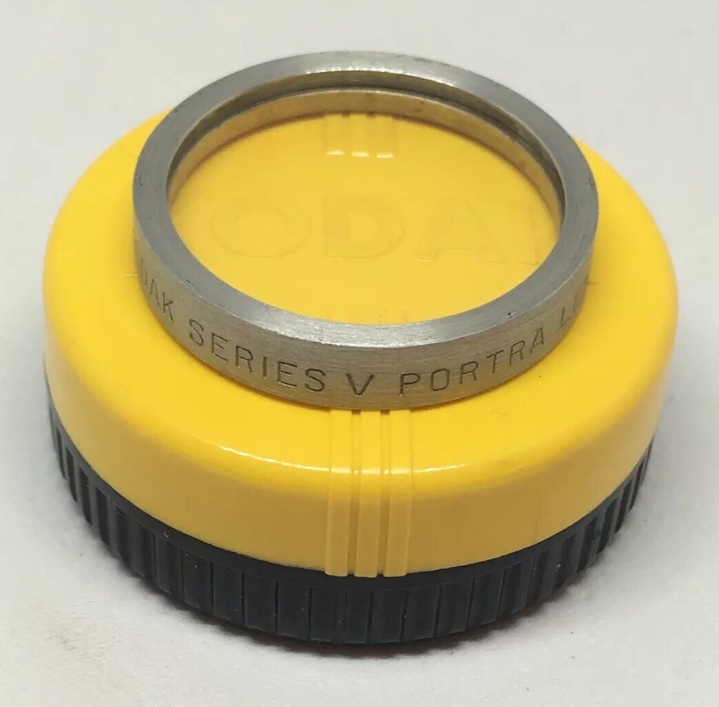 Vintage Kodak Series V Portra Lens 2+ Front In Original Kodak Round Box USA
