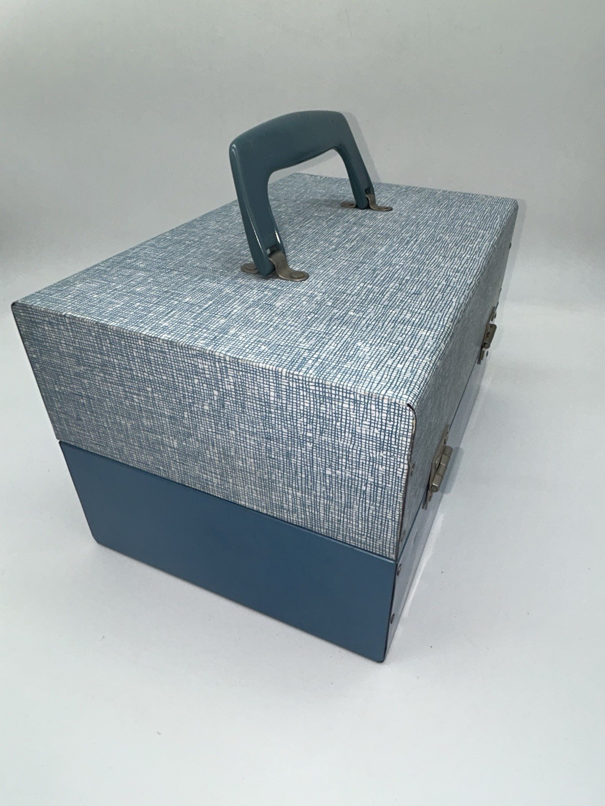Vintage Complete BRUCE Metal Super 8mm Film Storage Case Box & 12 Canisters 1D