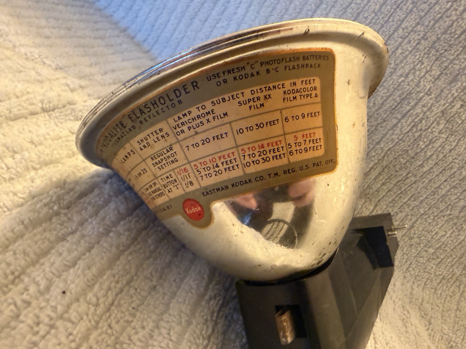 vintage Kodalite Flasholder Kodak Flash Lumaclad reflector, untested, decor