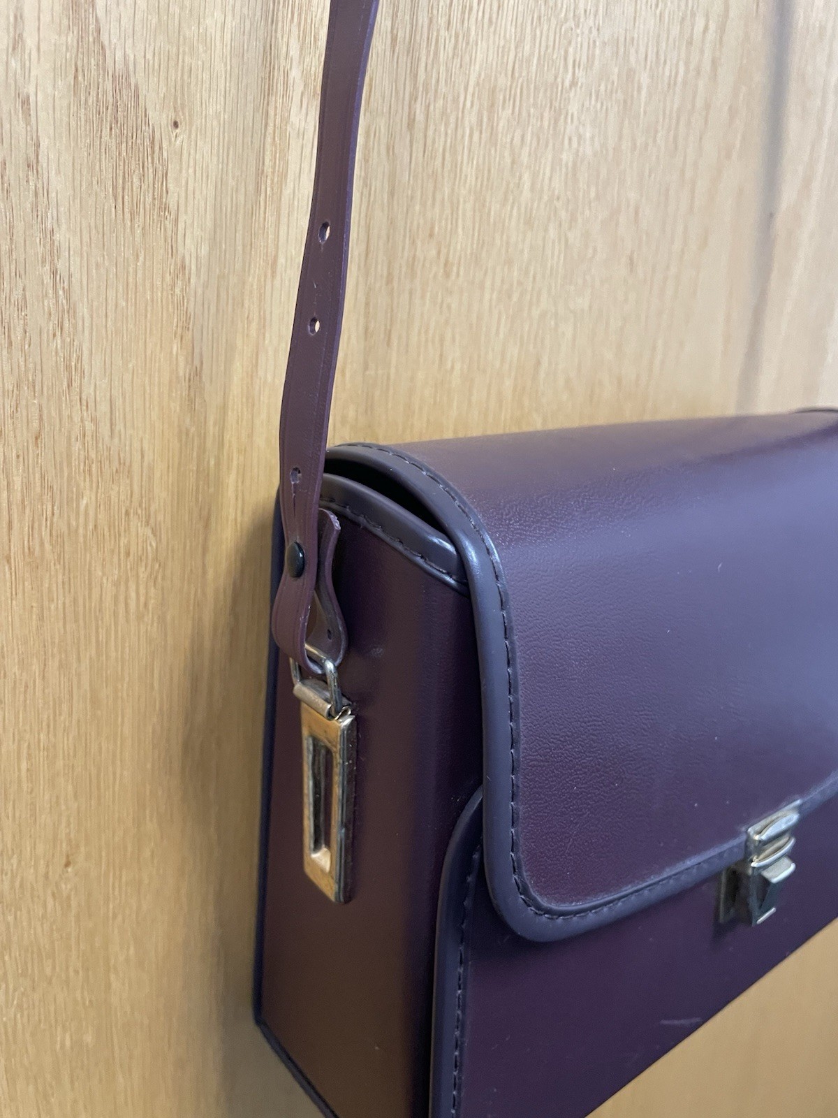 Vintage Sears Binocular Case Hard Shell Burgundy Leatherette Made In Japan Rare