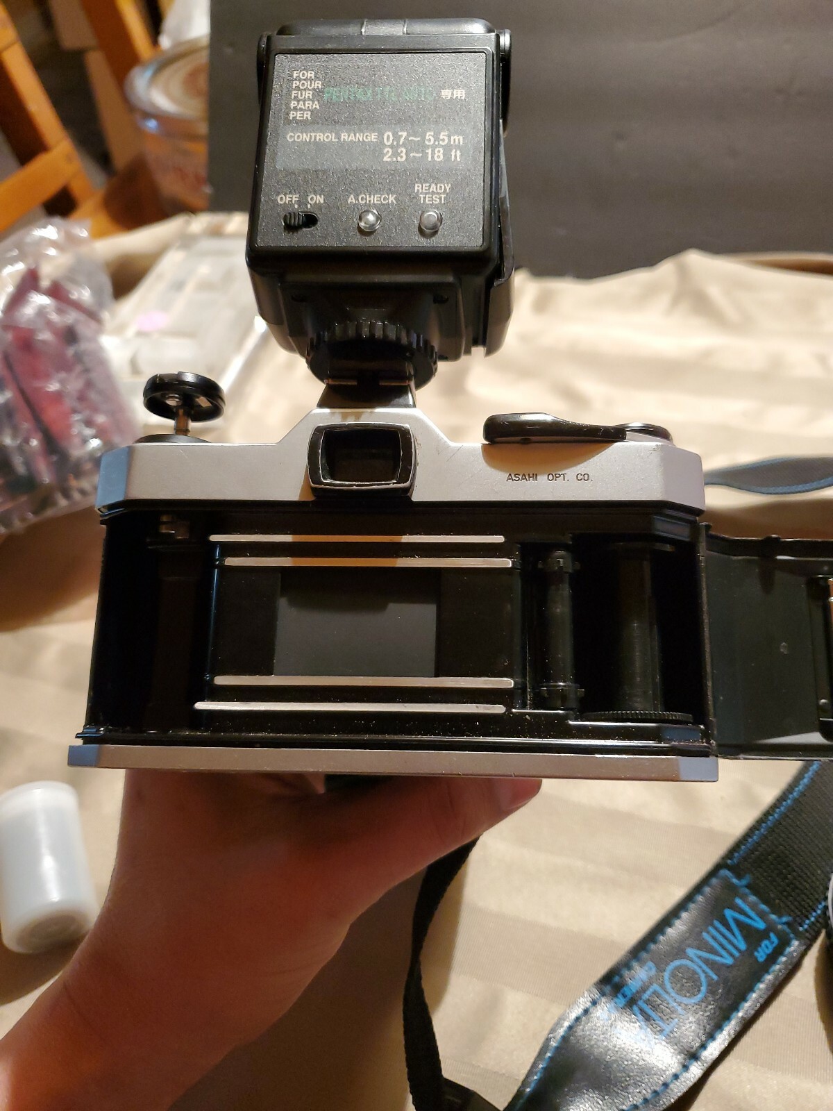 Vtg Pentax K1000 35mm camera with lenses untested 4 parts or repairs A4