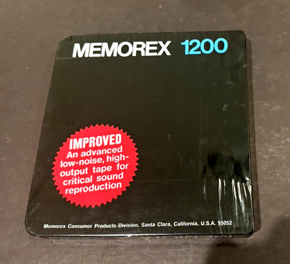 Factory SEALED Memorex 1200 Magnetic Recording Tape 1.5 mil x 1200 VINTAGE
