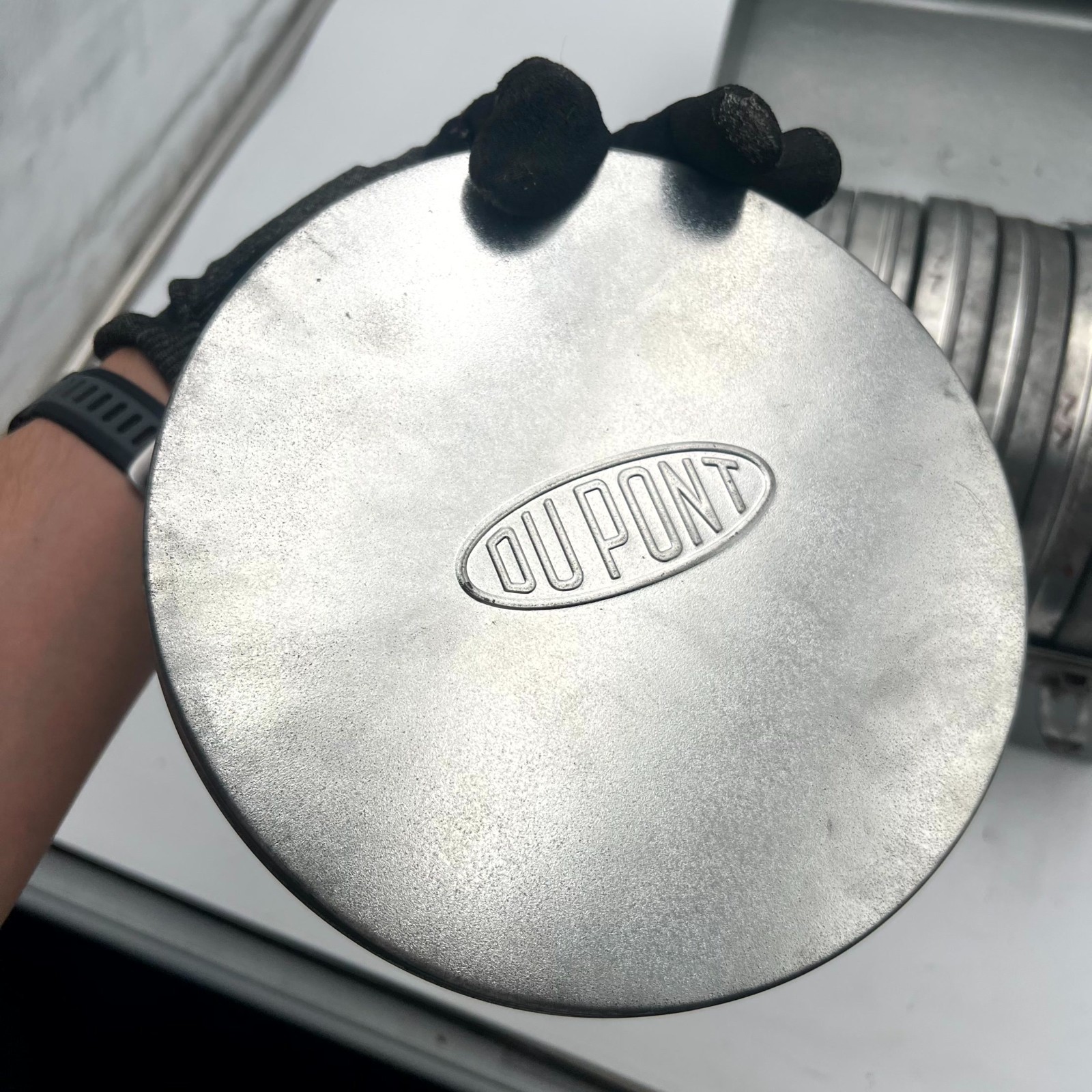Vintage DuPont Film Reel Canister 16mm Movie Reel Metal Storage Case 12 Inch