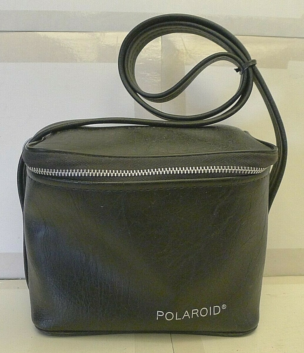 Polaroid Black SX-70 or 600 Zipper Camera Carrying Case built in Strap -Original