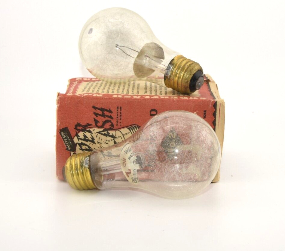 Vintage Wabash NO. 2 Medium Peak flashbulbs – lot of 2 Bulbs