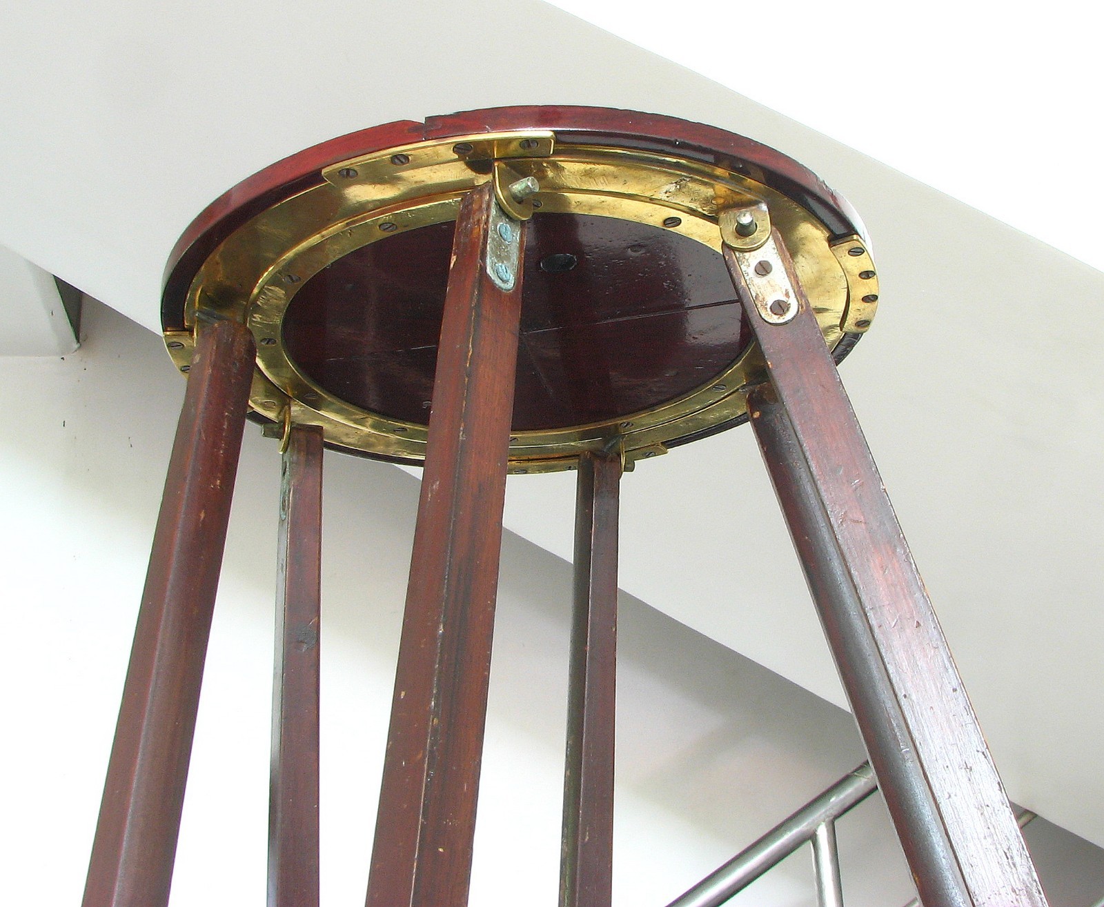Wood & Brass Tripod With Tripod Head/Platform For 12×15″ Field Camera, Rare ULF