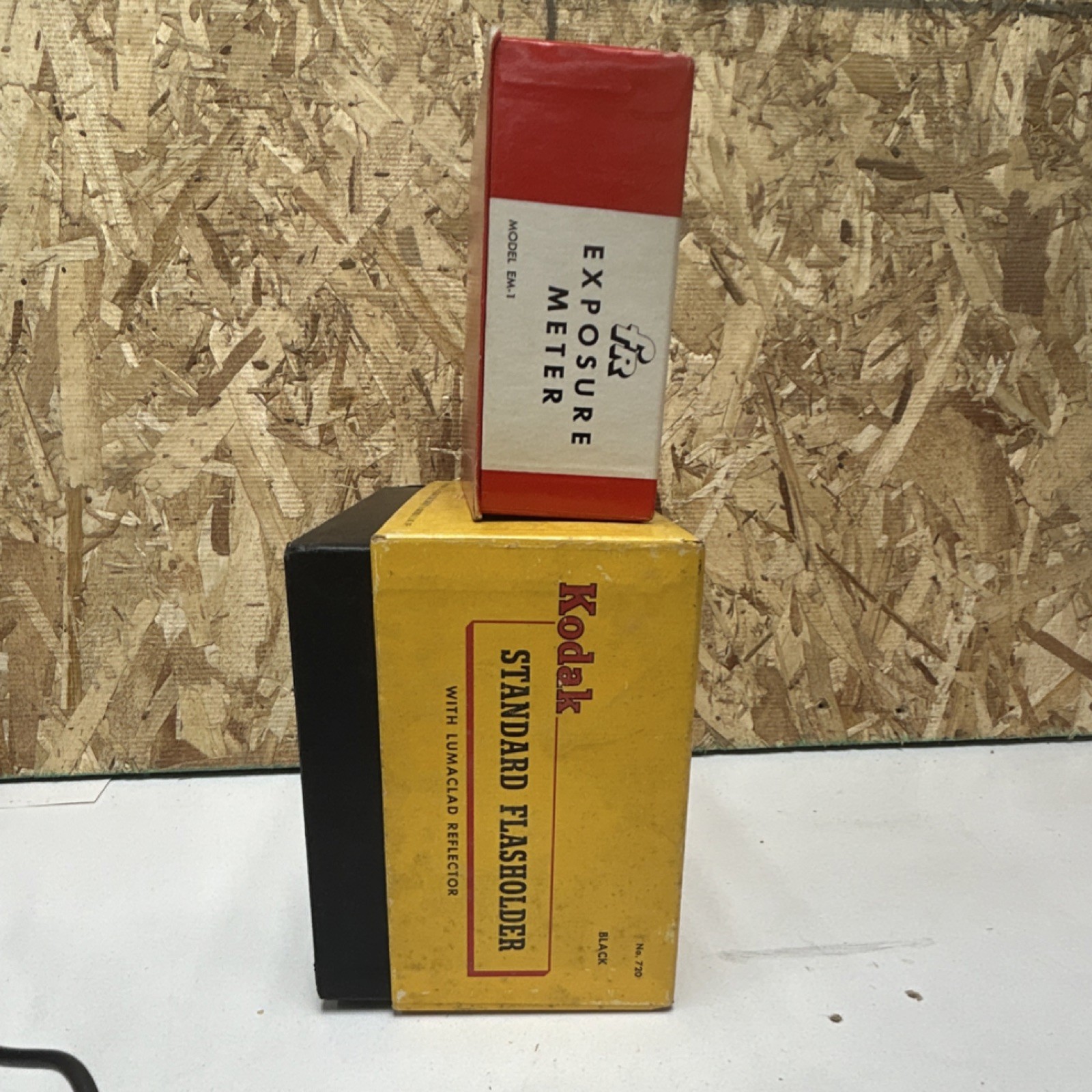 Vintage Photography Decor Kodak Flash Holder & fr EM-1 ! EMPTY BOXES ONLY!