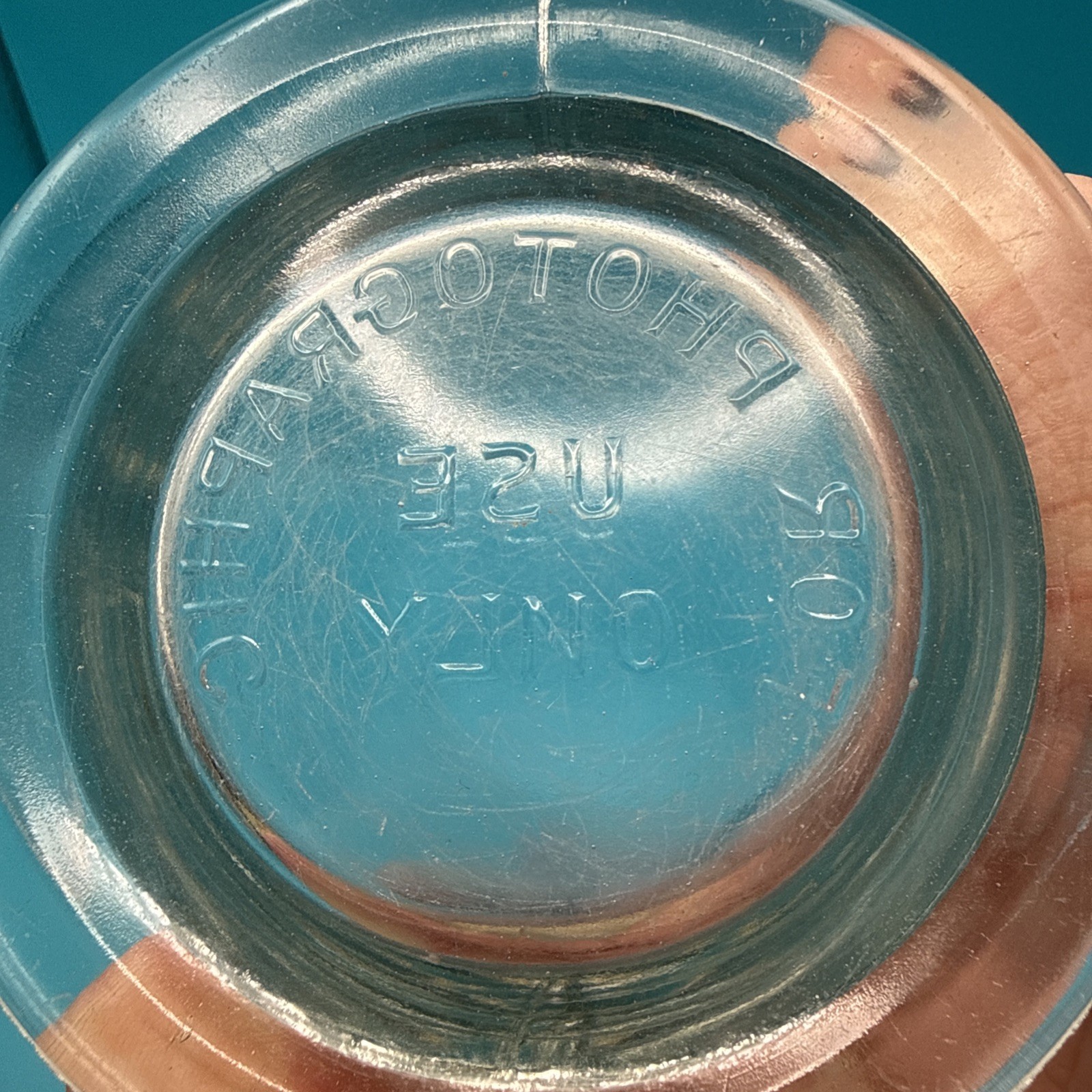 Vintage Kodak Photographic Glass Tumbler Measuring Beaker 16 Oz (20 Oz Total)