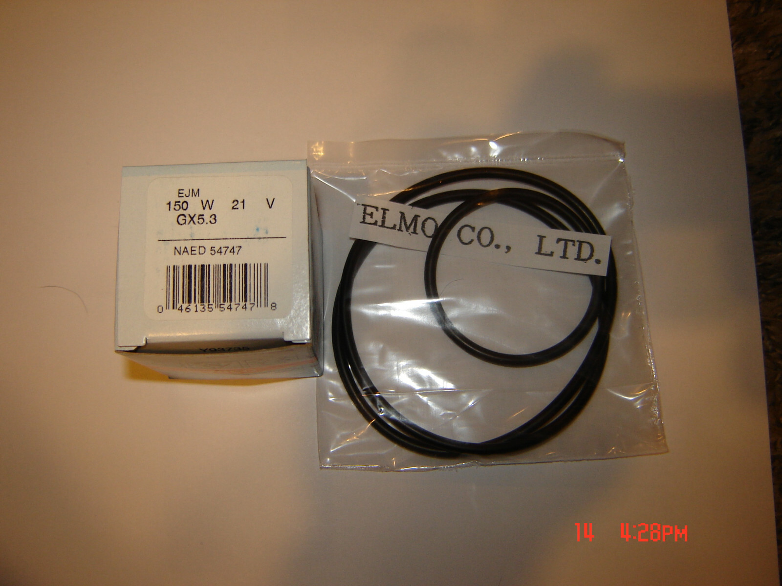 Elmo SP Projector Belts and Lamp/Bulb 150W 21V ,SP 2 Belt Set, & 1 Osram 7X Lamp