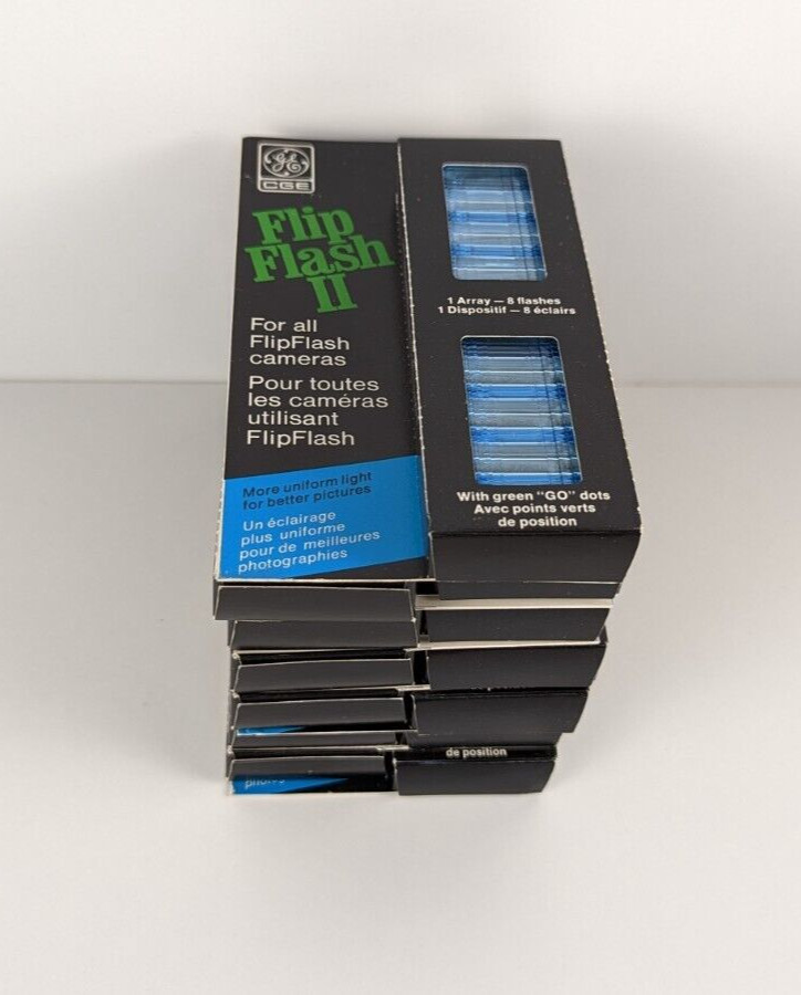 GE Flip Flash II Flashbar 8 Flashes Lot of 13 New 104 Total Flashes