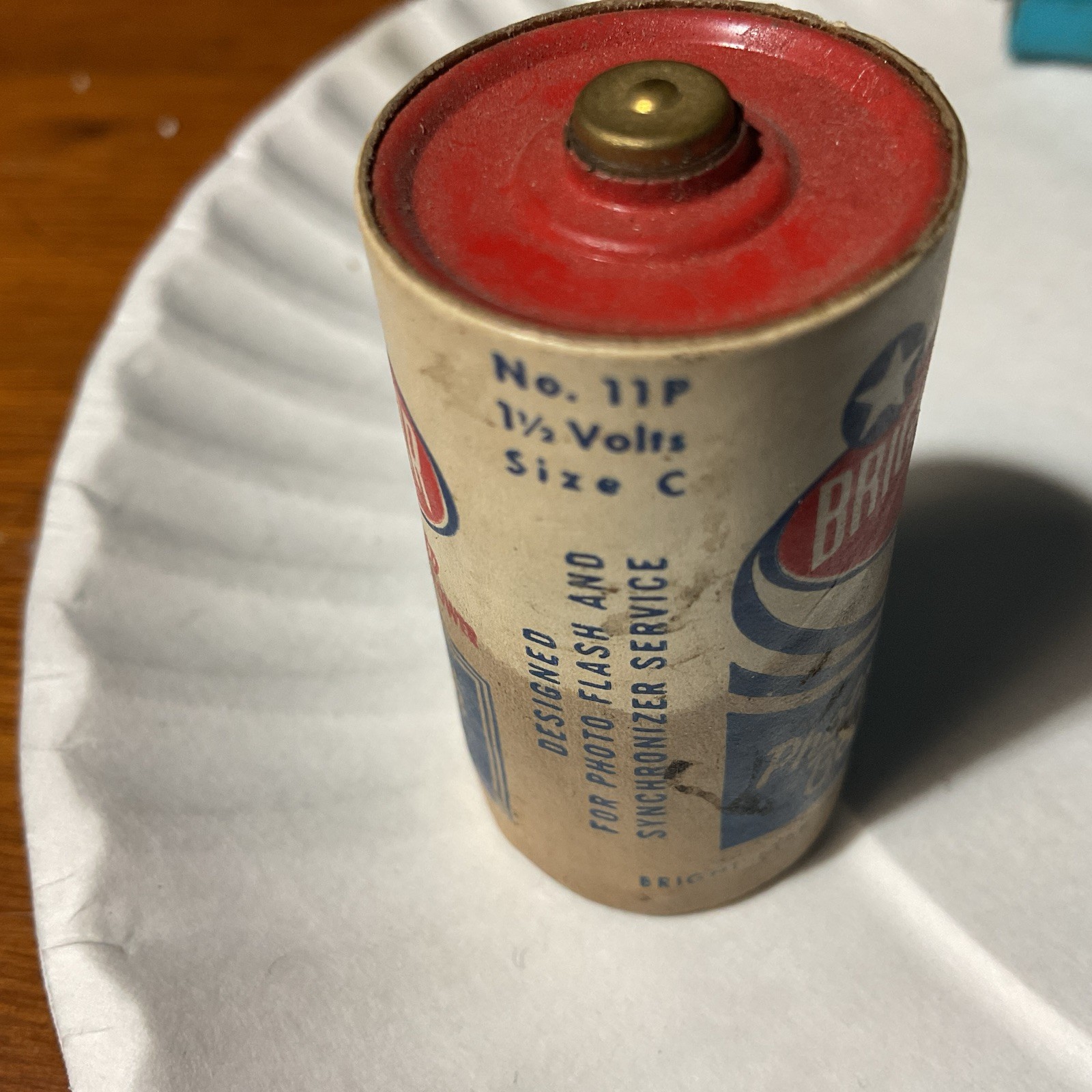 Vintage Bright star Photo Flash C Cell Battery Freshness Dated 3-59
