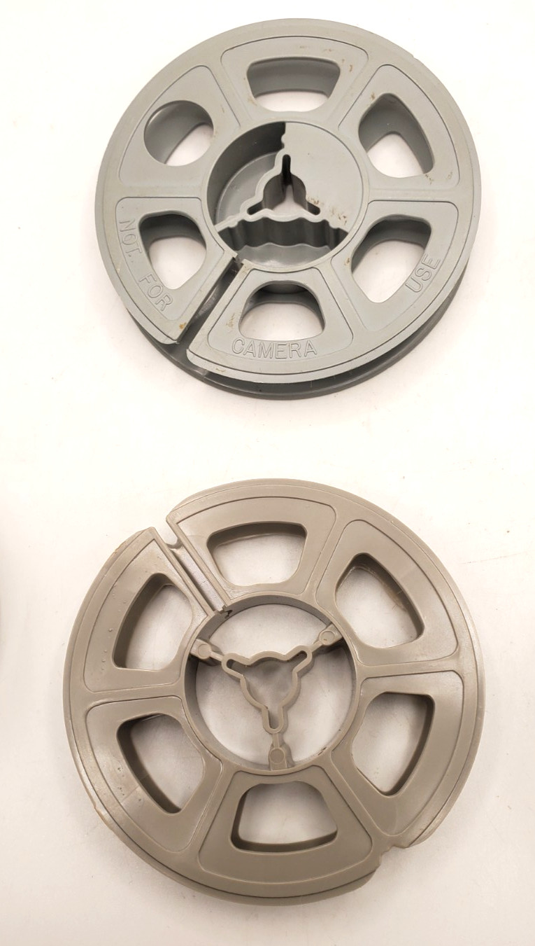 5 Count 3″ Plastic Reels for 8mm Film MADE IN USA vintage