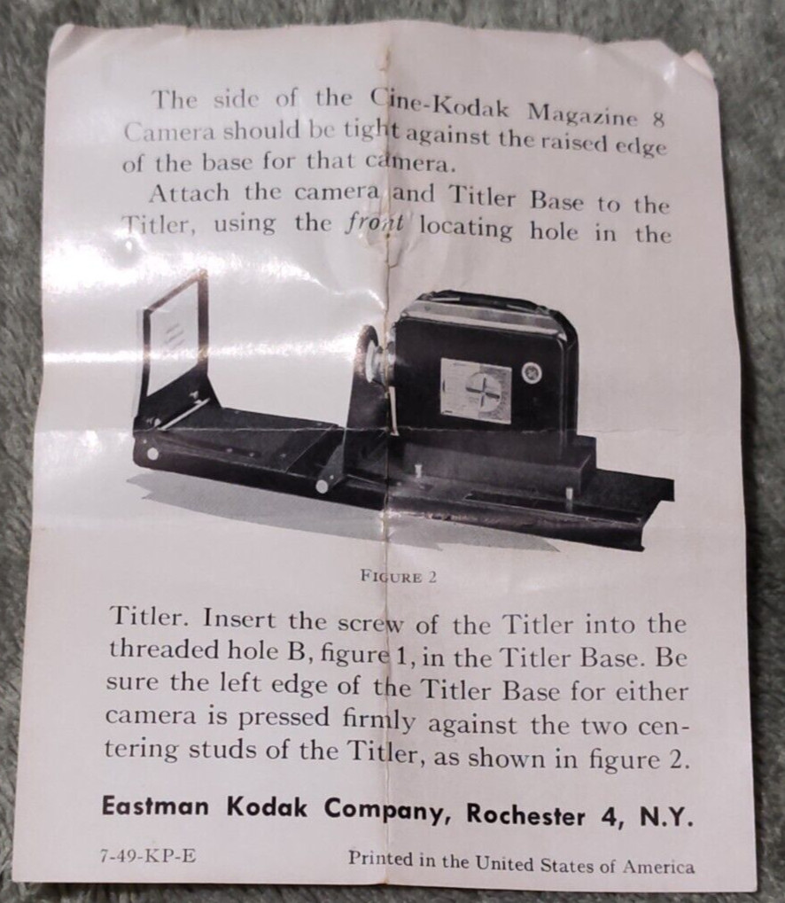 Cine-Kodak Titler with Titler Base
