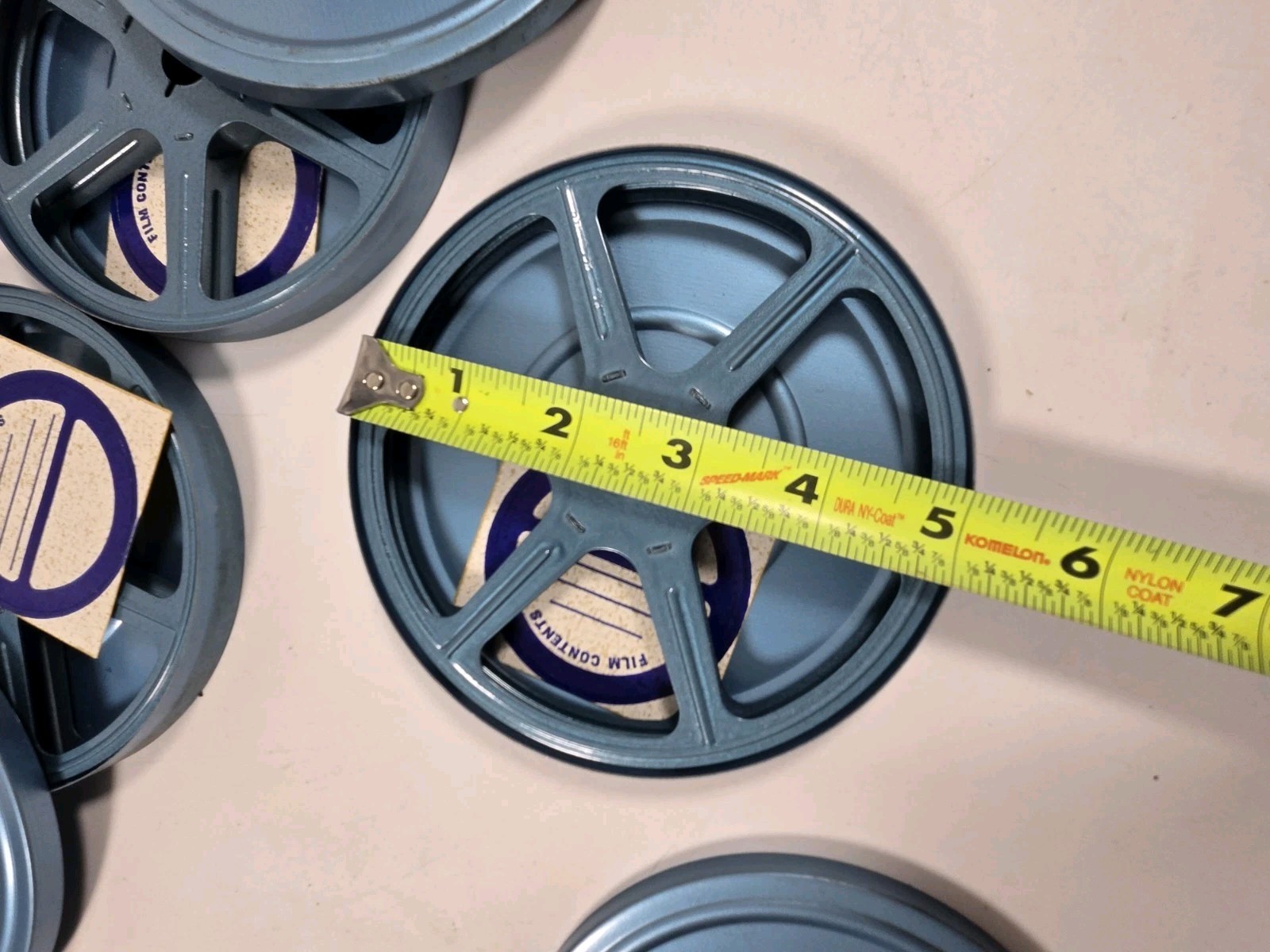 Set Of 3 Vintage Metal 8mm Film Reel And Metal Storage Canister 5 Inches